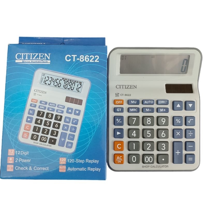 

Kalkulator Citizen CT 8622 Abu Abu 11×15 cm