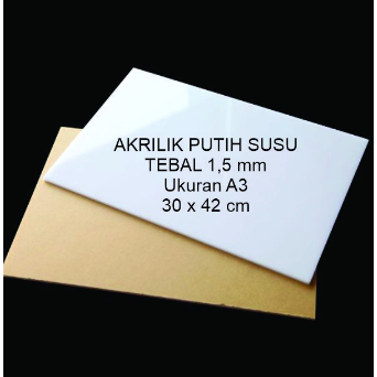 

Akrilik Putih susu Tebal 1,5 mm Ukuran A3 murah