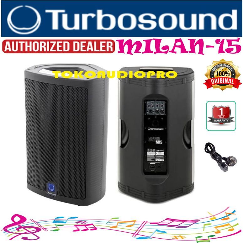 Speaker Turbosound Milan M15 2-Way Speaker Aktif Original m-15