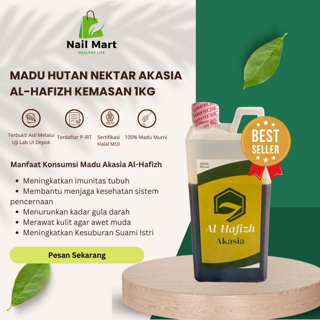 

Madu Hutan Akasia Asli Murni Al-Hafizh Kemasan 1kg - Lulus Uji Lab UI Depok - Besertifikat Halal MUI