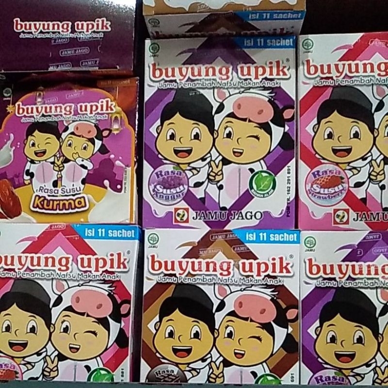 

Jamu anak BUYUNG UPIK rasa susu isi 11sachet