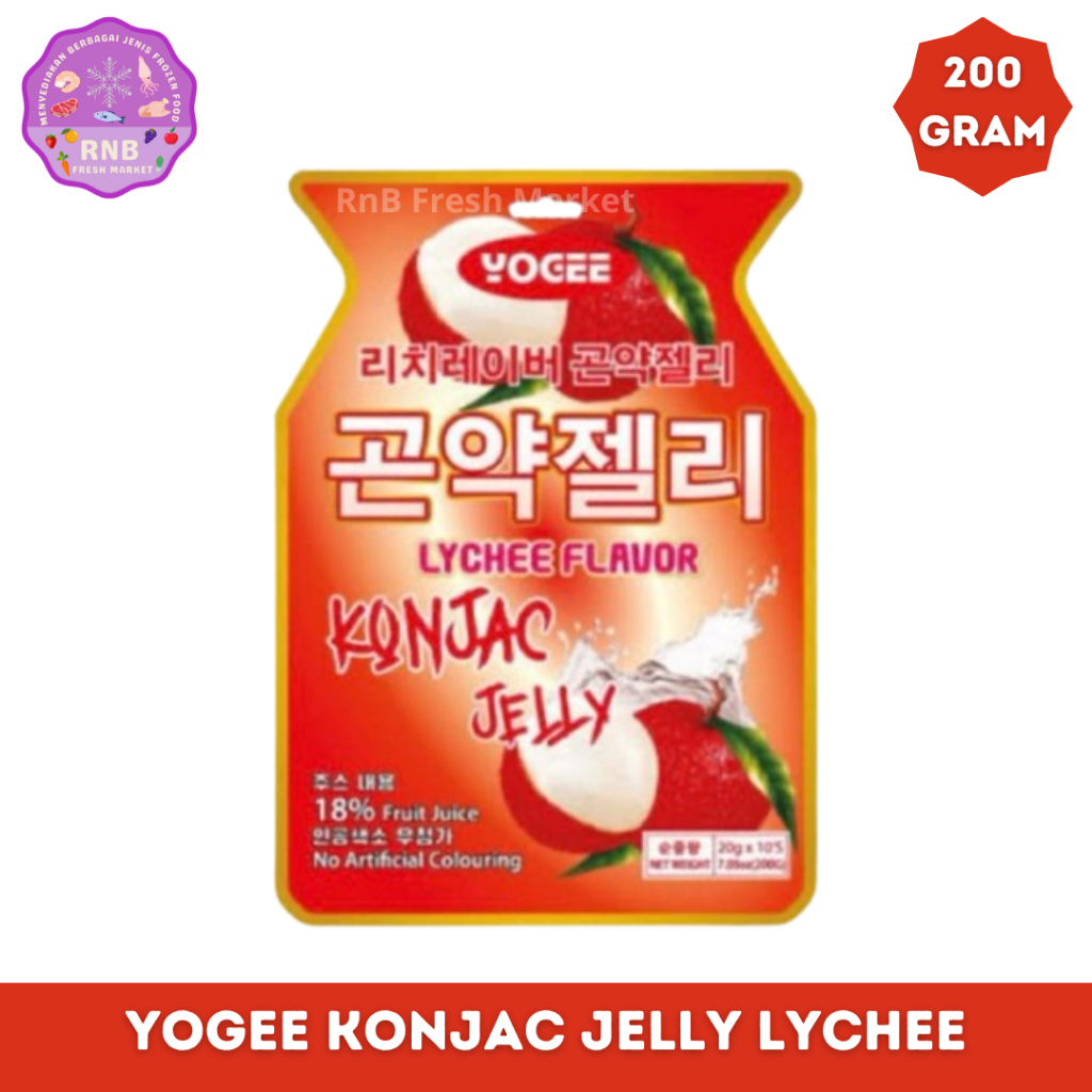 

Yogee Konjac Jelly Lychee Netto 200 Gram