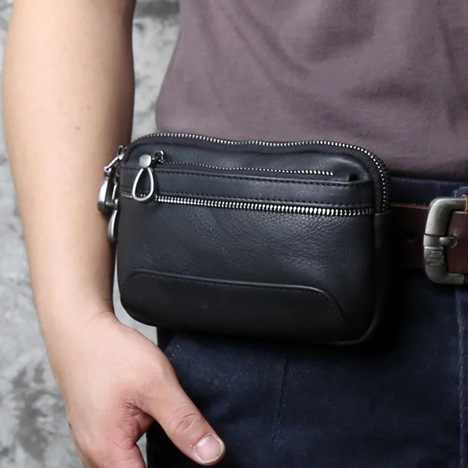 Dompet Hp Pinggang Kulit Asli - Tas Pinggang Mini Pria