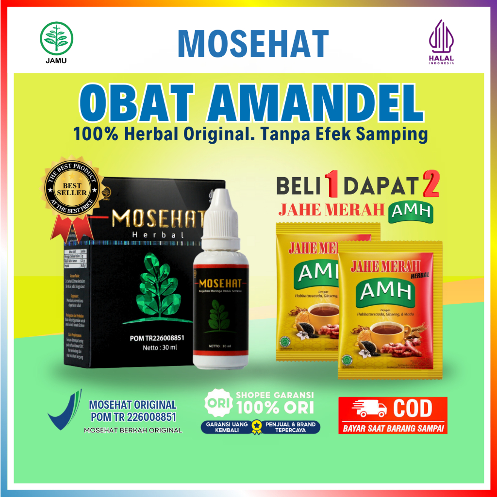 Mosehat Herbal Obat Amandel Anak Dan Dewasa Original BPOM