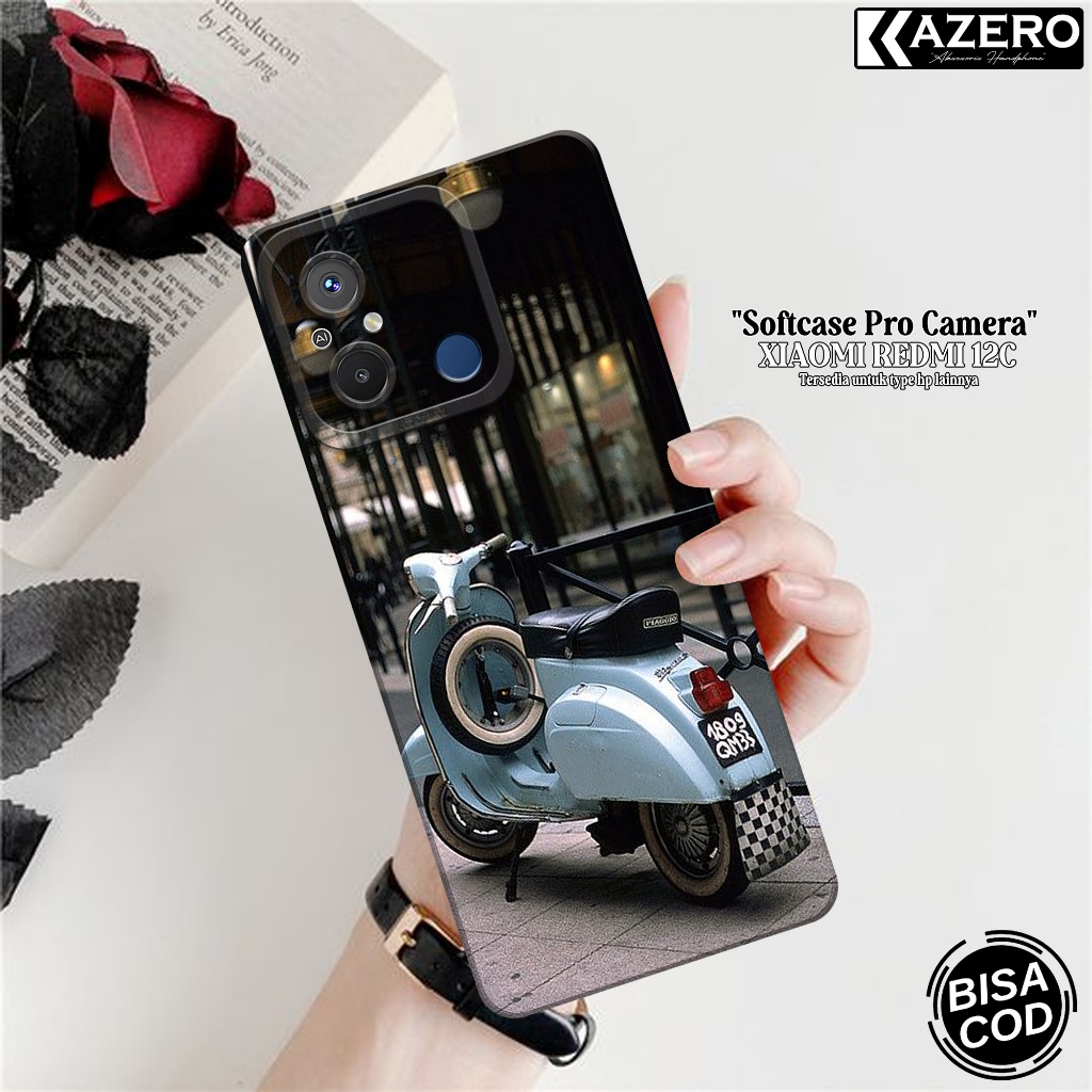 Silikon XIAOMI REDMI 12C - Case Vespa - Softcase XIAOMI REDMI 12C Terbaru - Casing XIAOMI REDMI 12C 