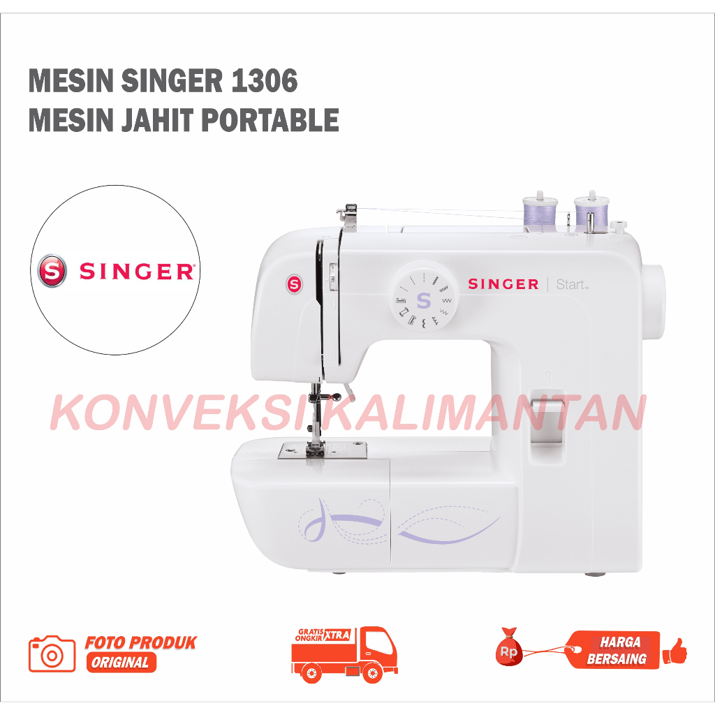 MESIN JAHIT SINGER START 1306 / MESIN JAHIT SINGER  PORTABLE