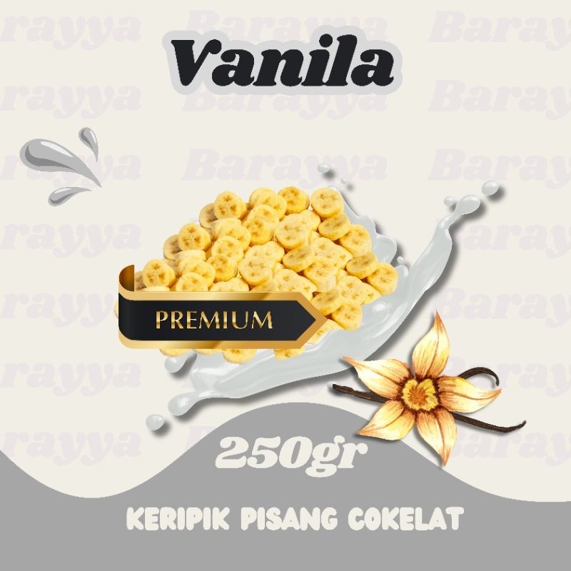

(VANILLA) Keripik Pisang Cokelat Premium Barayya 250gr