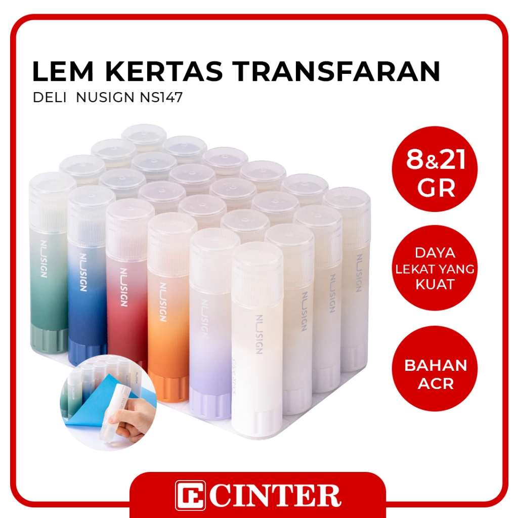 

DELI - GLUE STICK NUSIGN / LEM KERTAS / LEM STICK NS14x