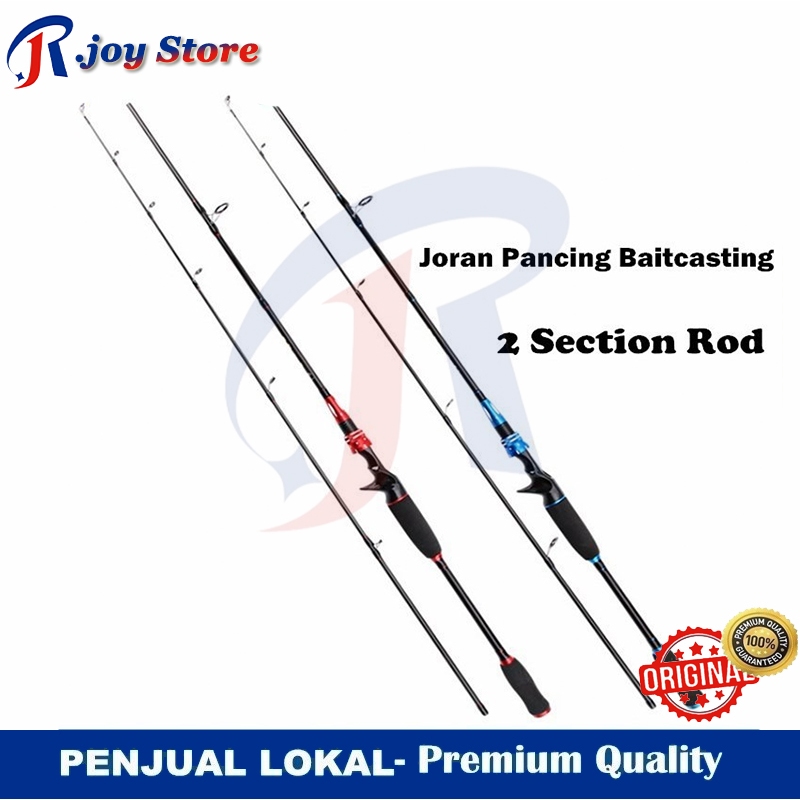 BISA COD  Kabinwang Joran Pancing Gun Handle Carbon Fiber 2 Segments 2.1M 2.4M Baitcasting Tongkat S