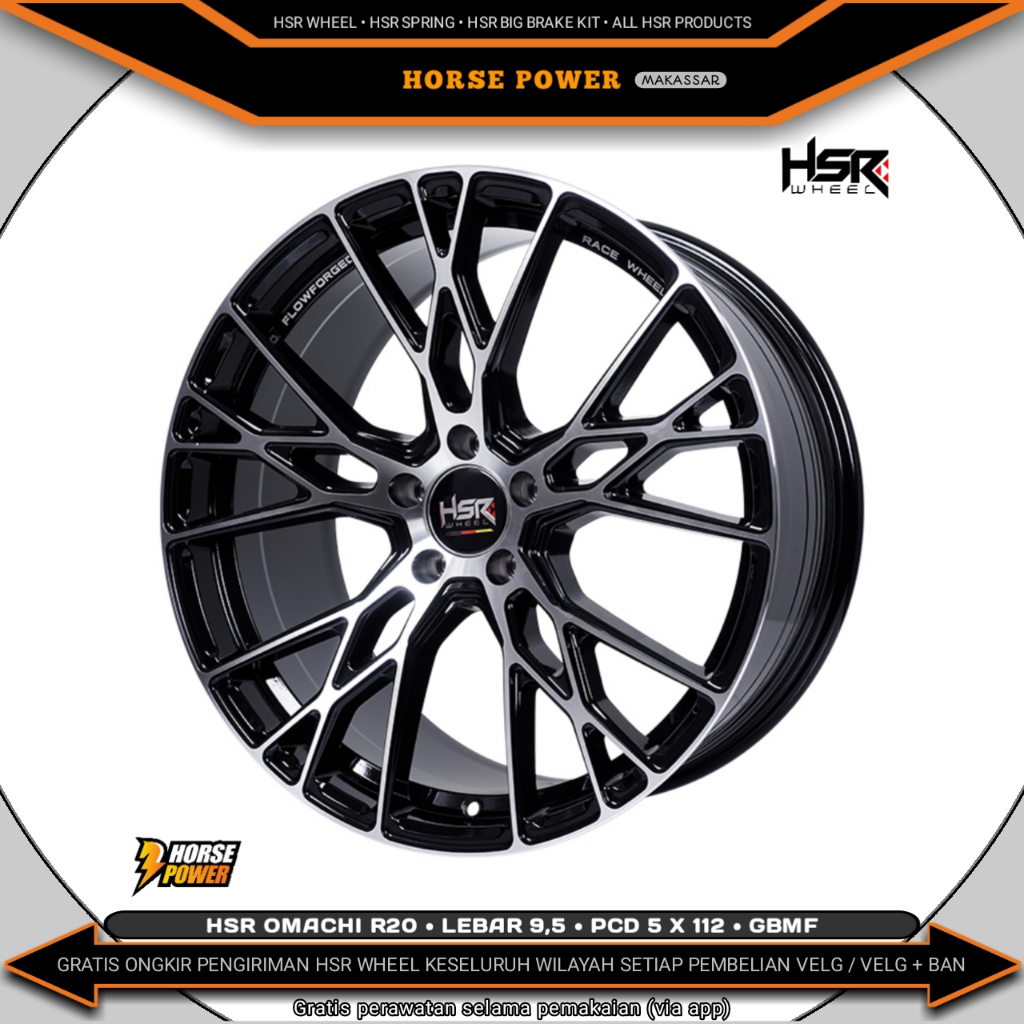 Velg R20 • Mobil 5 Baut Roda • Single Pcd 5 x 112 • Hsr Omachi