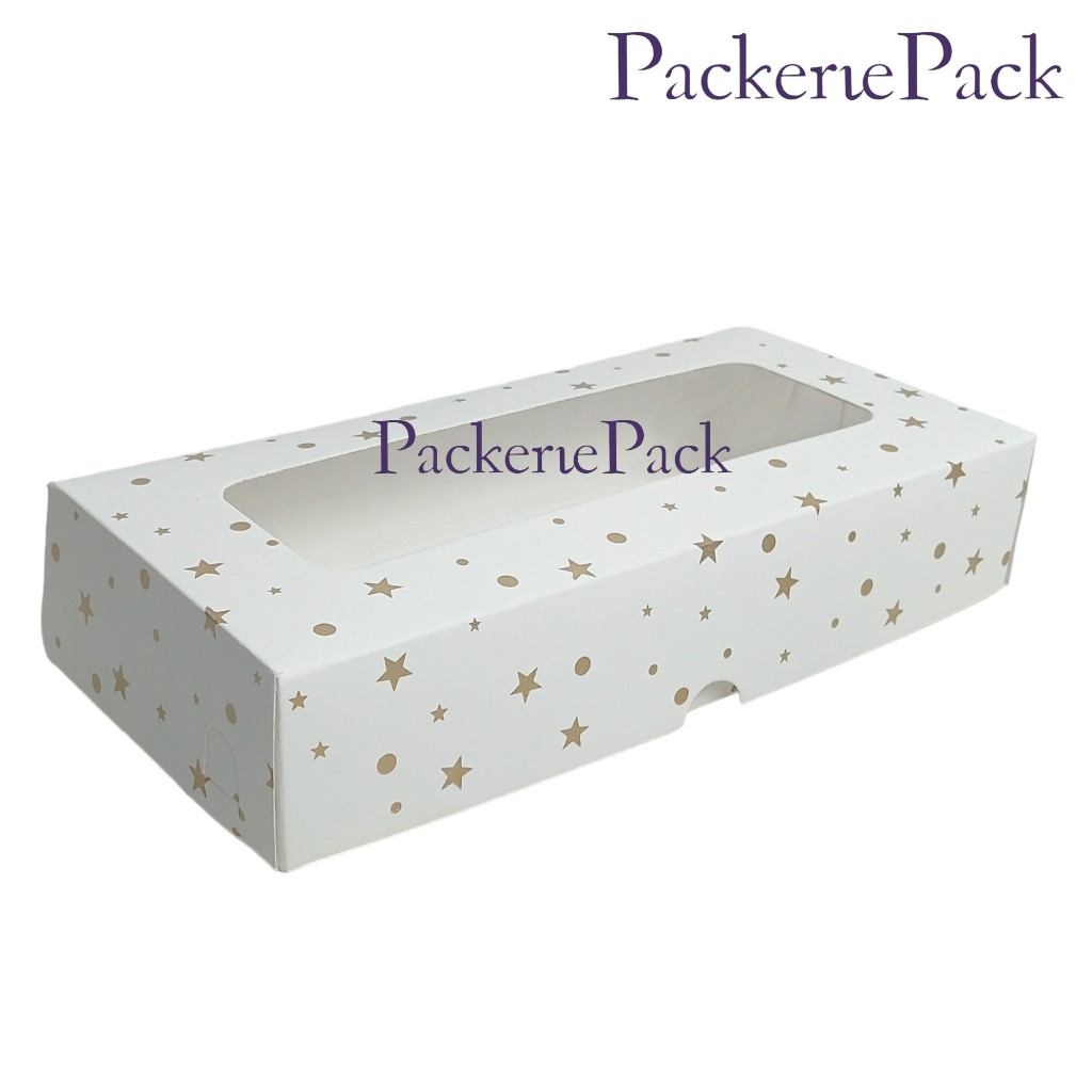 

Dus Kotak Kue Ivory Motif 10x20x5 cm Motif Polkadot Bintang Emas Ivory Premium Jendela 10 x 20 x 5(10 Pcs)