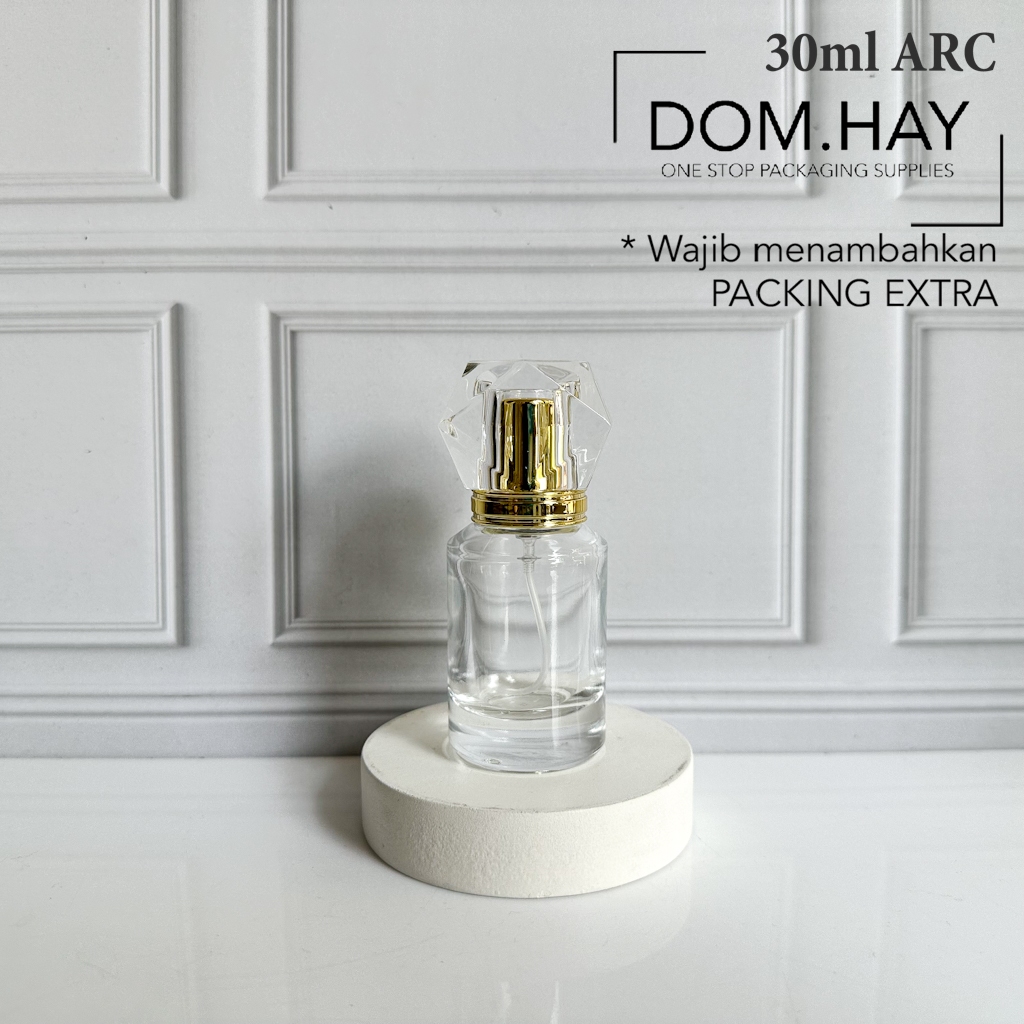 30ml Botol Parfum Tutup Diamond ARC DRAT Bisa Isi Ulang Luxury Perfume Spray Botol Kaca Kosong Minya