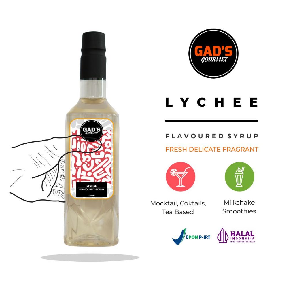 

Syrup Lychee Gad's Gourmet 750ml