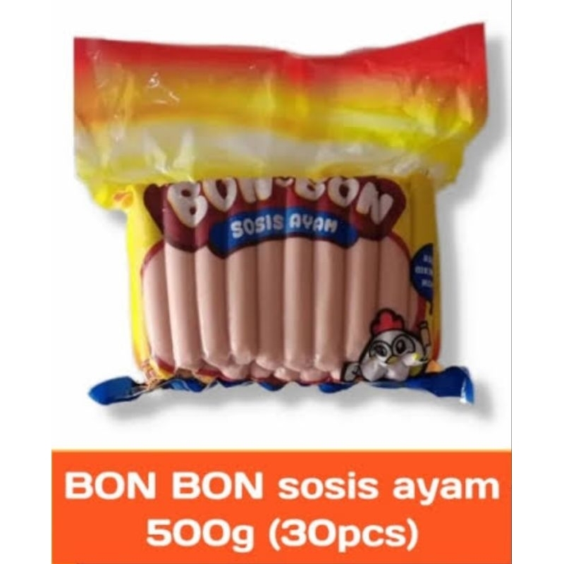 

BON BON Sosis Ayam Merah/Coklat 500gr Halal Enak isi 30 Sosis