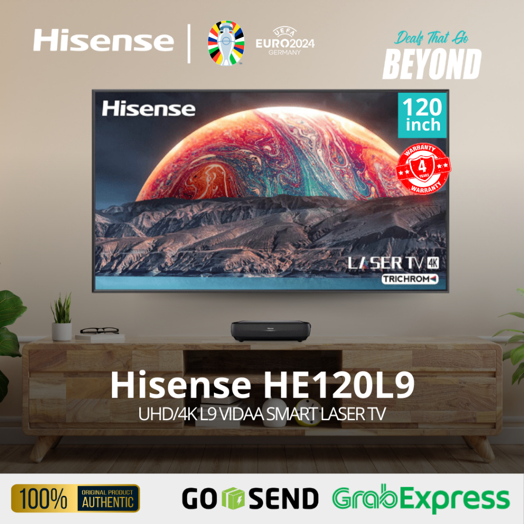 Hisense 120" Laser TV UHD/4K L9 HE120L9 Vidaa Smart Laser TV