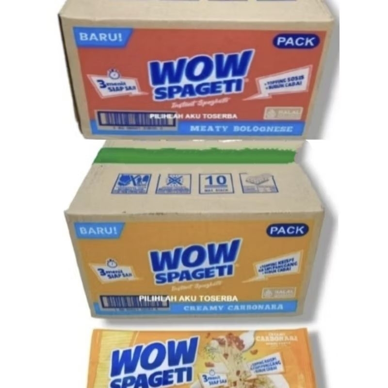 

[1 karton isi 40 pcs] Wow Spageti instant Spaghetti