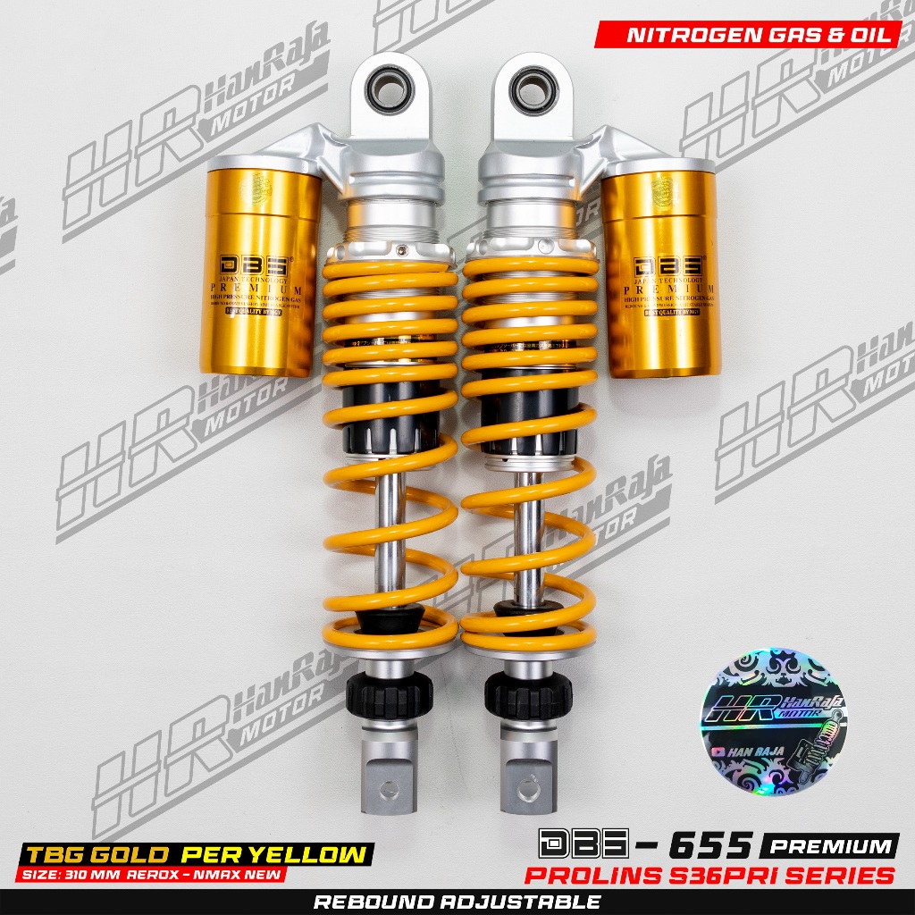 Shockbreaker DBS 655 Premium 310mm NEW NMAX 155, AEROX 155 Klik fungsi Rebound