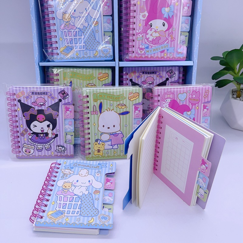 

NOTEBOOK BUKU TULIS DIARY MINI KARAKTER KUROMI MELODY CINNAMOROLL