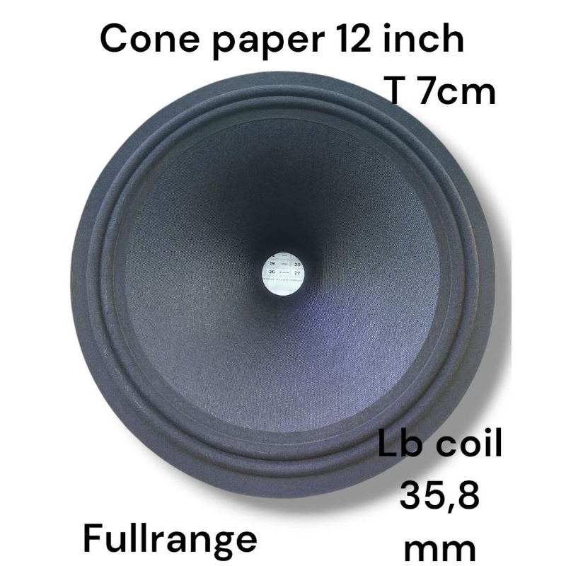 daun konus cone paper kertas speaker 12 inch membran  fullrange Audax Canon acr gelombang 2