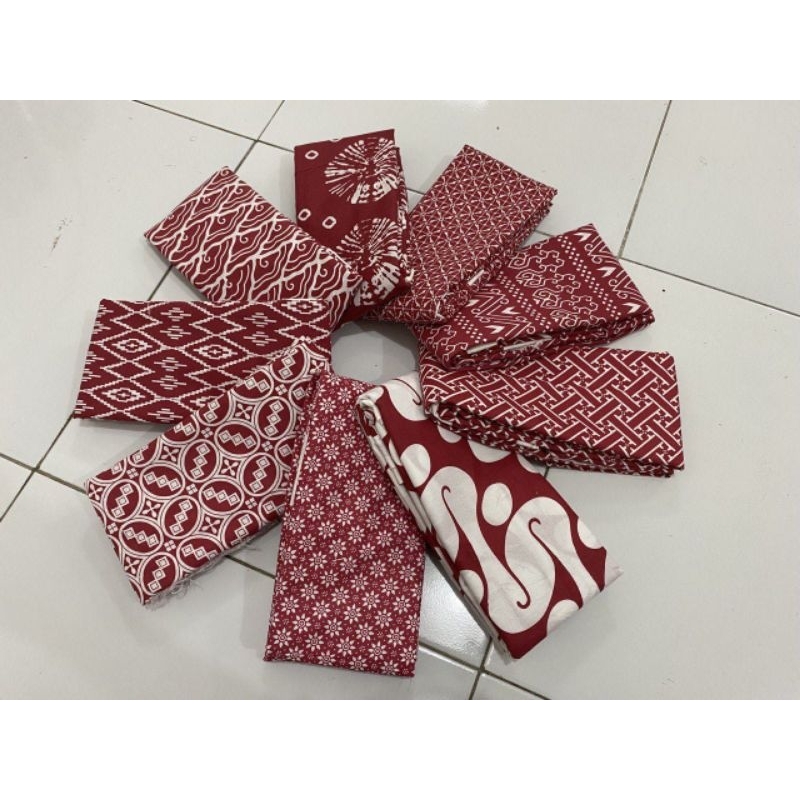 Kain Batik Katun Motif Merah Putih Kain Batik Seragam Bridesmaid
