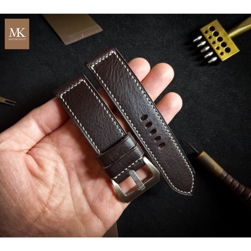 Strap Tali Jam Tangan Full Kulit Handmade Asli Premium Mk101