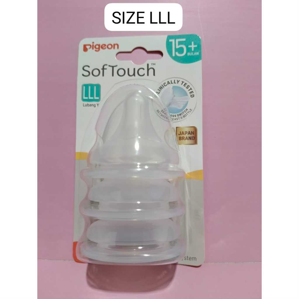 Dot/Nipple Pigeon Wide Neck isi 3pcs Size LLL