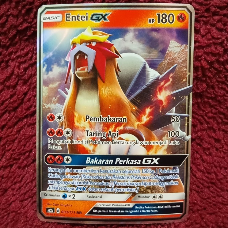 Entei GX RR - Pokemon TCG Indonesia foil holo