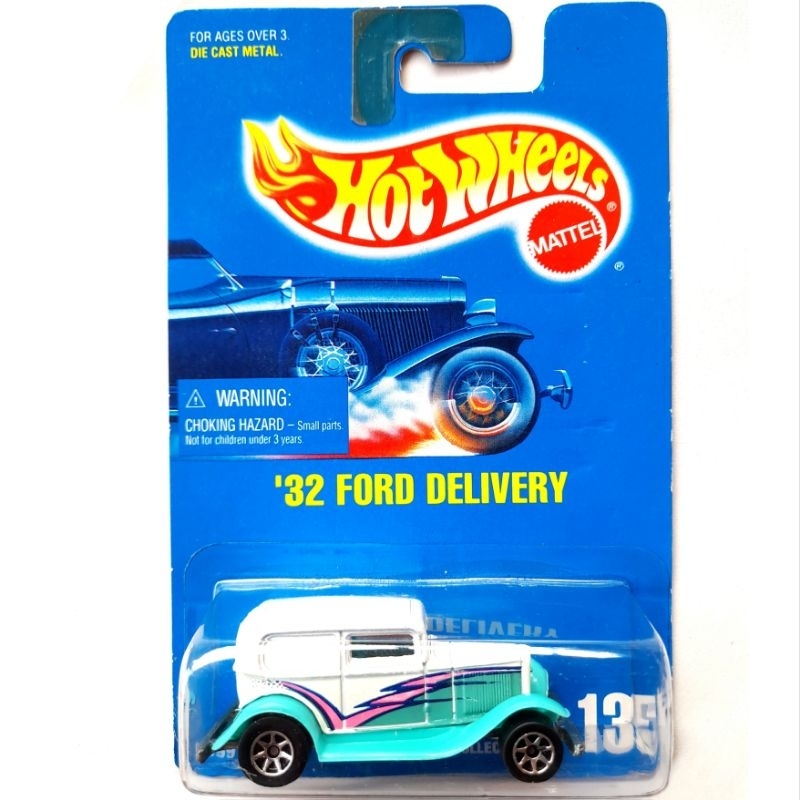 Hot Wheels Blue Card 1932 Ford Delivery Turqoise ERROR No Grill and Lamp