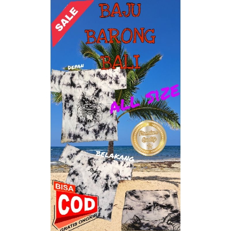 PROMO baju barong pria dan wanita//kaos pantai pria // barong bali M L XL XXL // BAJU BARONG DASAR P