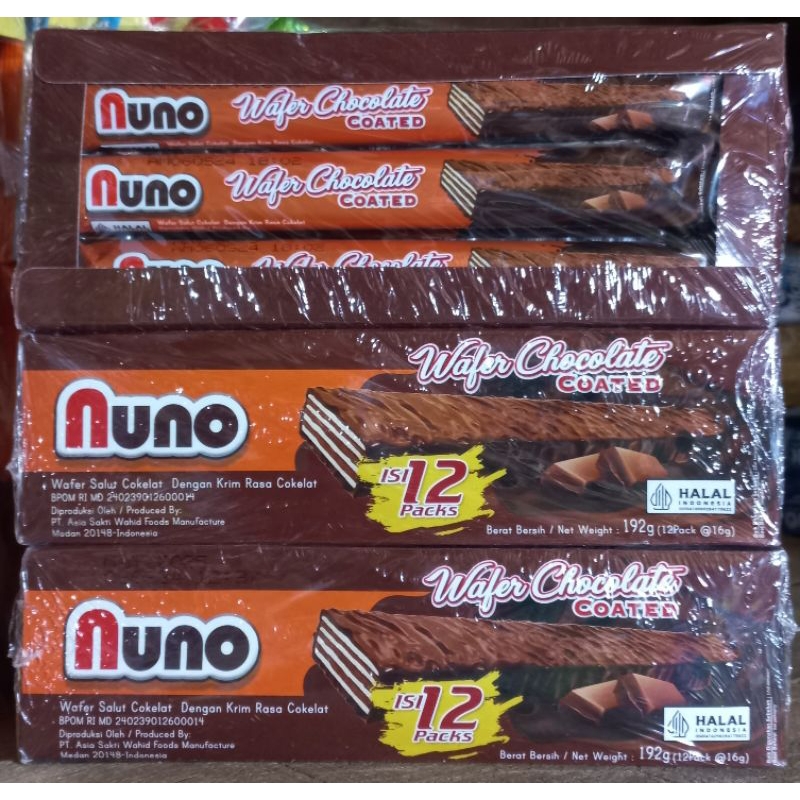 

Nuno Wafer Chocolate 1 Box Isi 12 Picis @16g