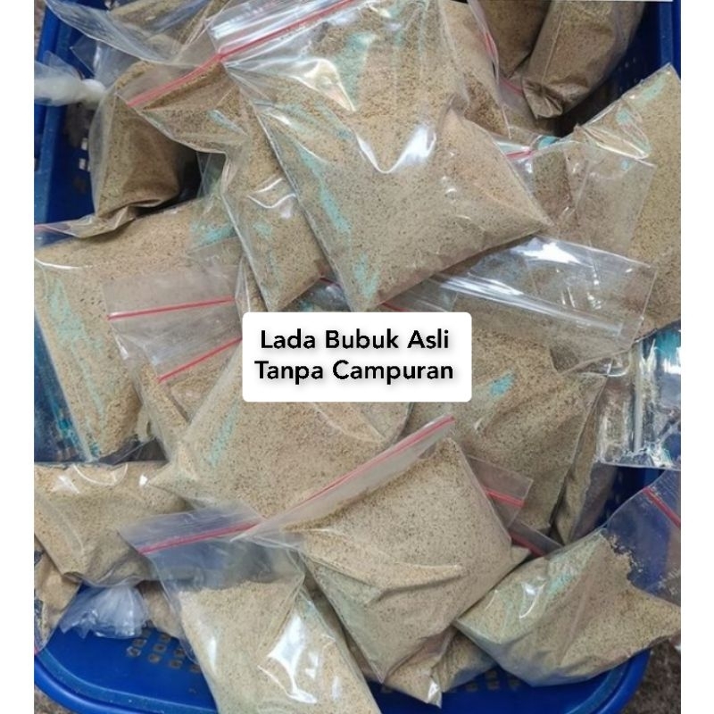 

Bubuk Lada Putih Asli Kalimantan / Lada Bubuk / White Pepper Powder / Sahang Bubuk / Bubuk Merica / Hou Cio Hun / Rempah Rempah / Bumbu Masak / Pedes