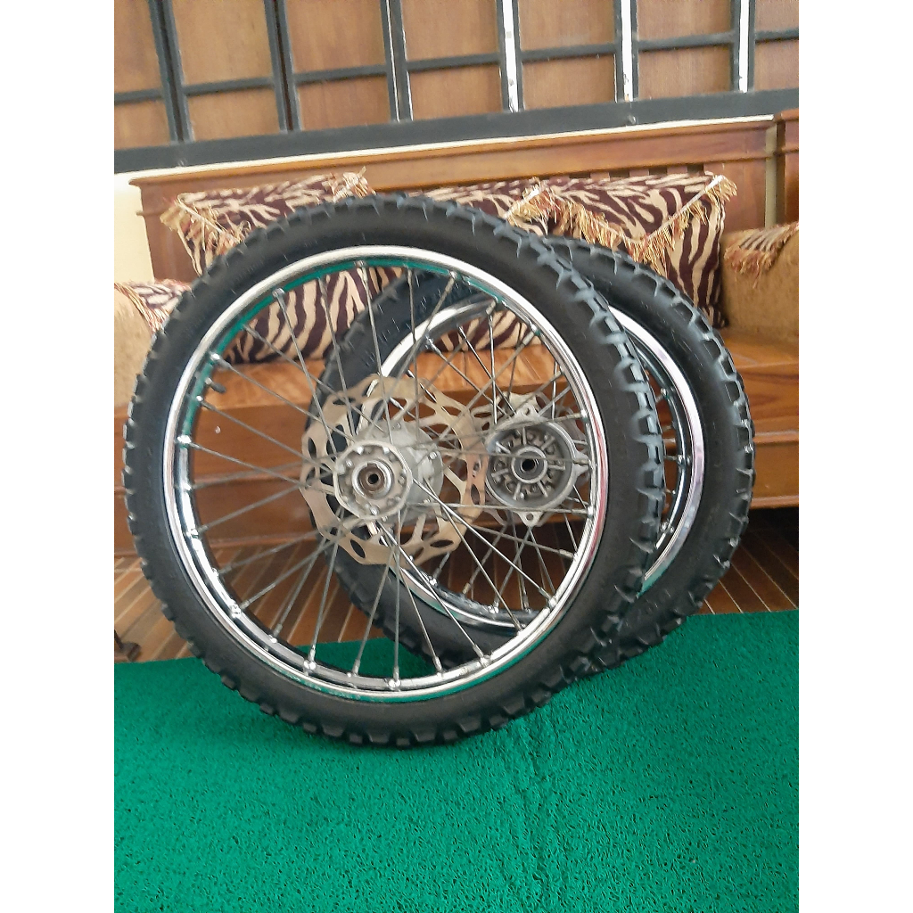Roda Ori KLX Ring 16/19 Wheelset Original KLX150 Series Ukur Velg 16 19