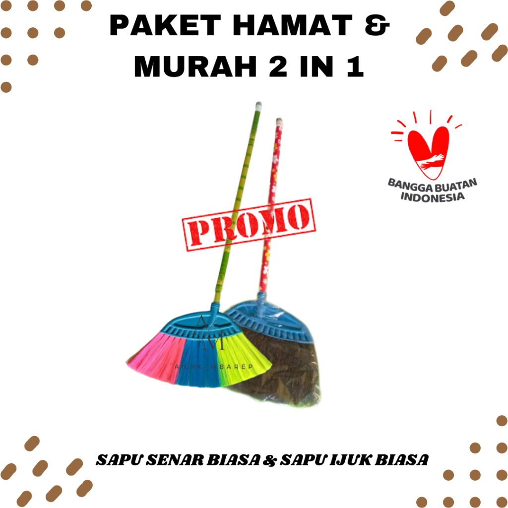 [PAKET HEMAT DAN MURAH 2 IN 1] SAPU SENAR NILON / SAPU IJUK / SAPU SENAR BIASA / SAPU IJUK BIASA / S