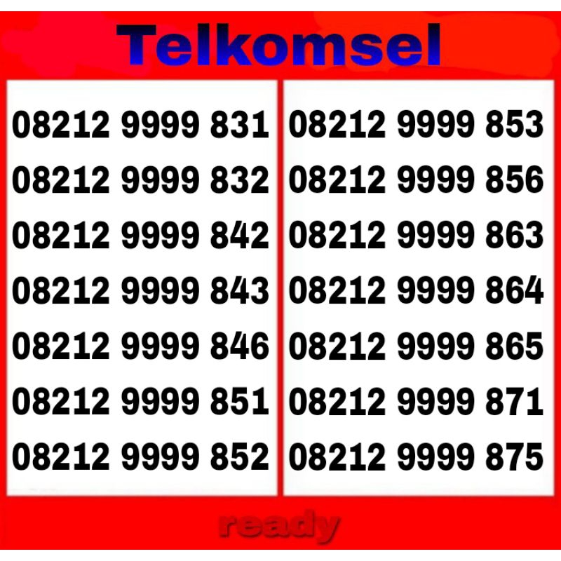 Nomor Cantik Simpati telkomsel 9999