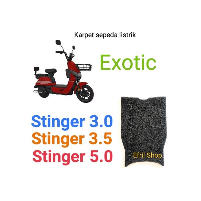 Karpet sepeda listrik Exotic STINGER 3.0 STINGER 3.5 STINGER 5.0