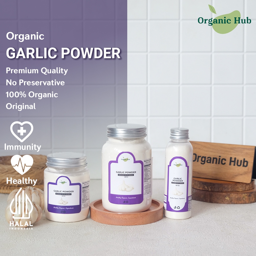 

Organic Hub Bawang Putih Bubuk Onion Powder Premium Quality Bumbu Dapur Organik