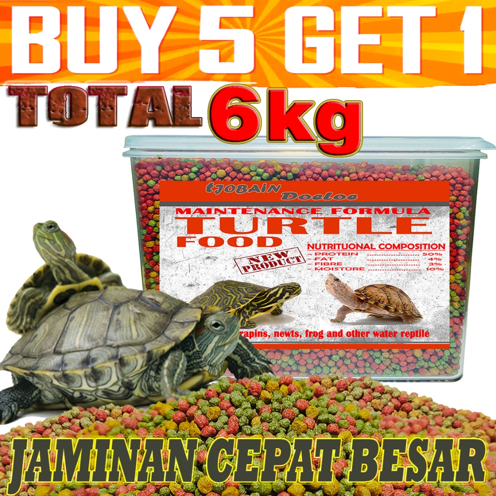 NEW TURTLE PELET FOOD MAKANAN PAKAN KURA KURA AIR BRAZIL RES BRASIL RAZOR ALIGATOR DAMER DAMPUT CST