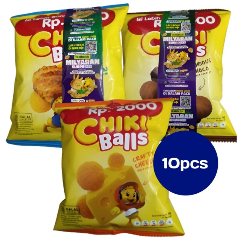

10pcs Chiki Balls renceng Kemasan 16g