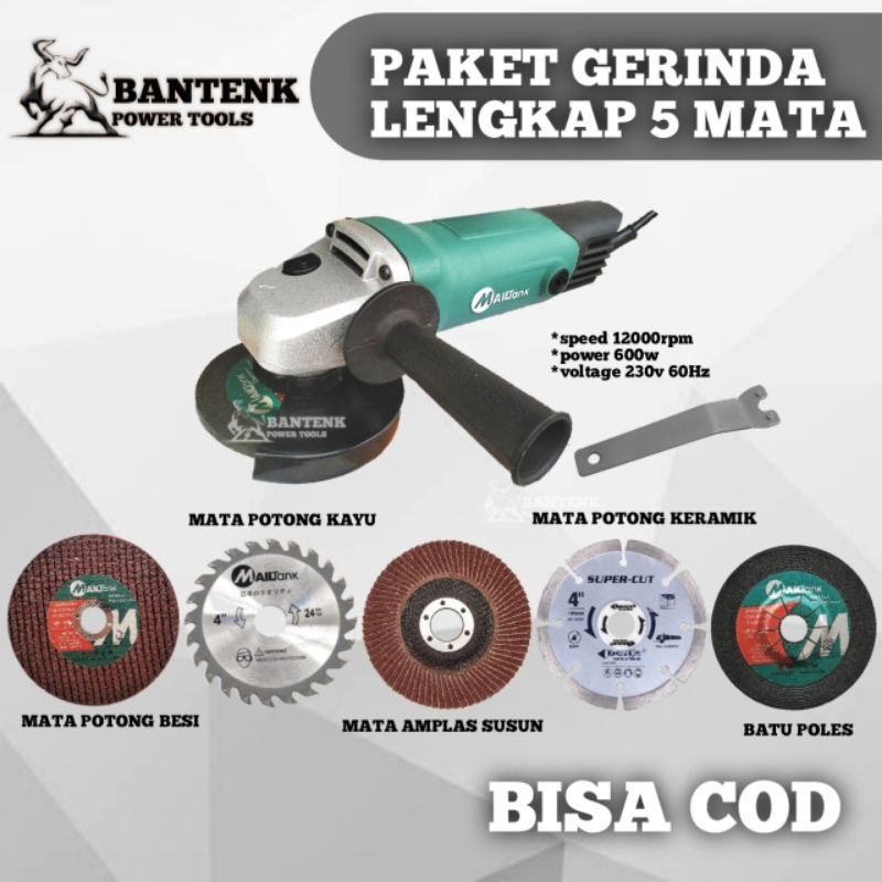 PAKET MESIN GERINDA MAILTANK LENGKAP 5 MATA GERINDA GURINDA TERLARIS GERINDA MURAH