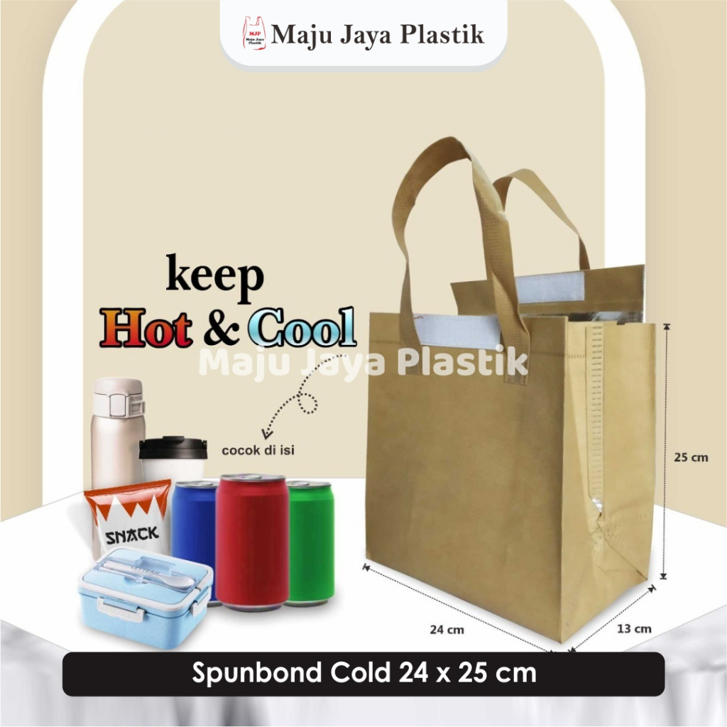 

Tas Thermal Cooler Bag 24x25 Tas Penghangat Bekal Makanan Tote Bag Lunch Box Kue Cake Bakery