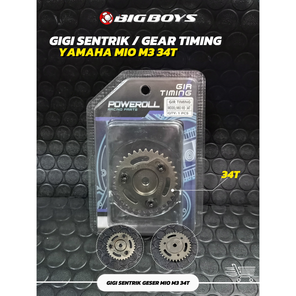 GIGI SENTRIK MIO M3 MIO LAMA/SENTRIK GESER MIO FINO/MIO SOUL/MIO M3 34T RACING GIGI TIMING POWEROLL