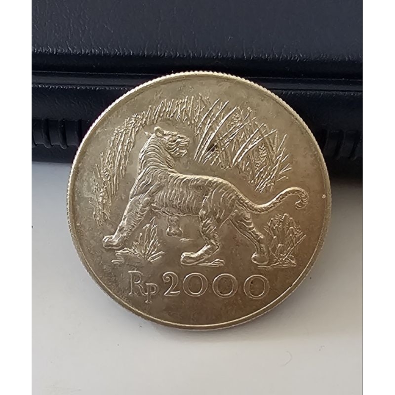 koin silver kuno Rp. 2000 seri WWF tahun 1974