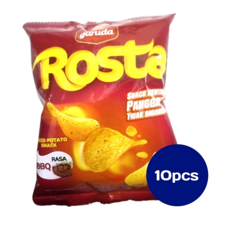 

10pcs Garuda Rosta Snack Kentang Panggang BBQ rencengan 16g