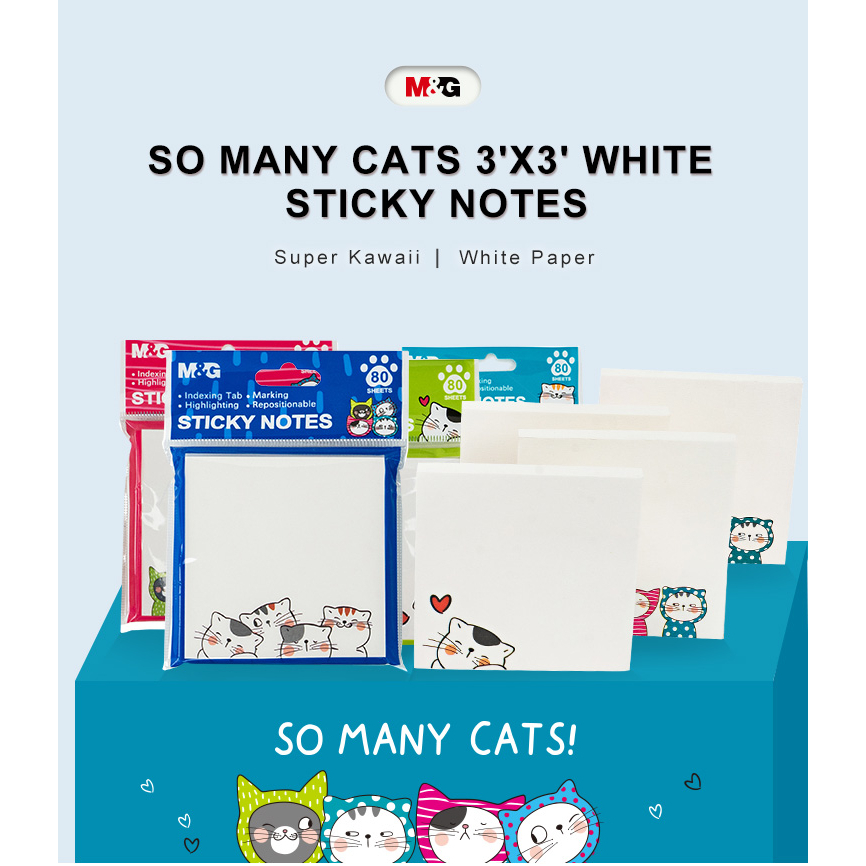 

M&G Memo Tempel So Many Cats White YS-377 AS33V