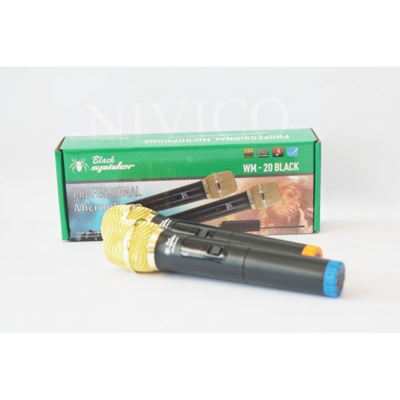 Microphone Wireless Black Spider WM20 Black