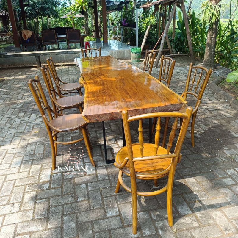 Set Meja Makan 8 Kursi Coboy | Dining Table Karang Furniture Jepara