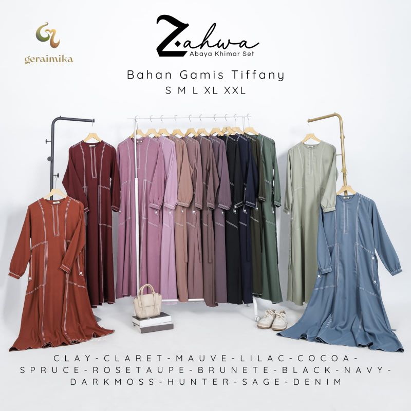 abaya set//khimar set//Zahwa abaya set Khimar