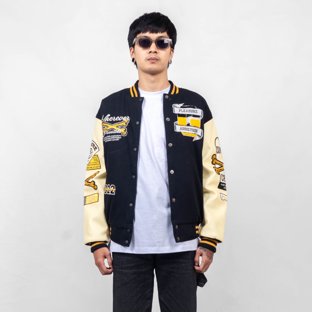FREE ONGKIR GRDT PLEASURE VARSITY JACKET