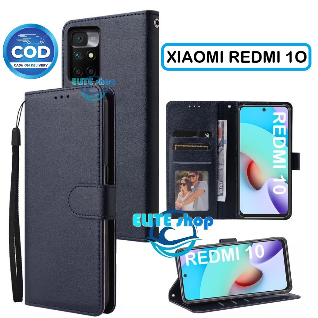 Flip Case XIAOMI REDMI 10 Case Wallet Kulit Casing Dompet Case Wallet Leather Flip Case XIAOMI REDMI