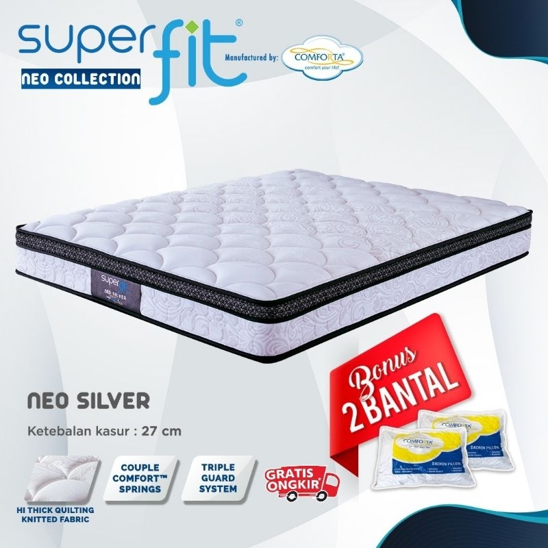 spring bed springbed sprinbed sprimbet kasur matras plushtop Comforta-Superfit tipe Neo Silver 200x2